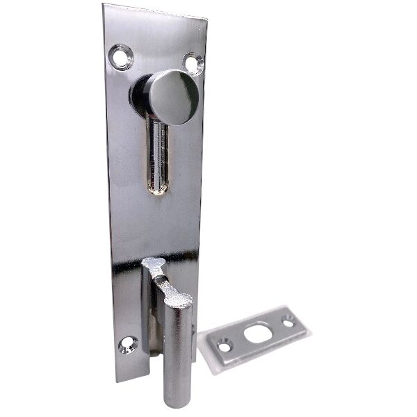 Windsor Brass Necked Outward Reverse Bolt 125mm - Chrome Plate