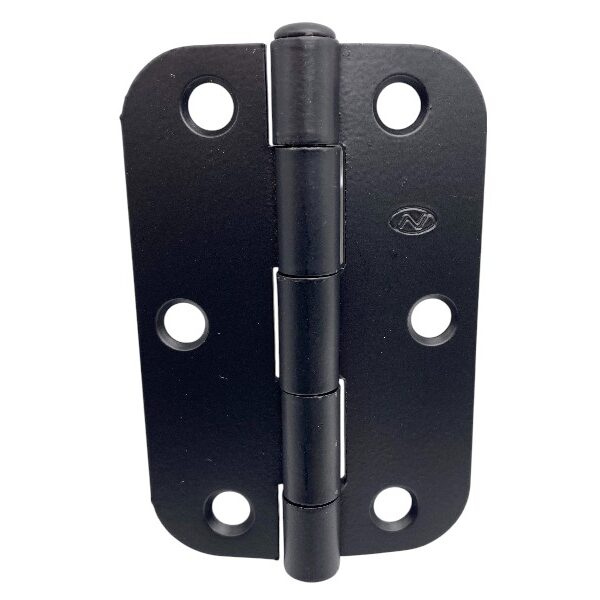 Novas Hinge 89x59mm Loose Pin Black 1/2 Radius w/Screws