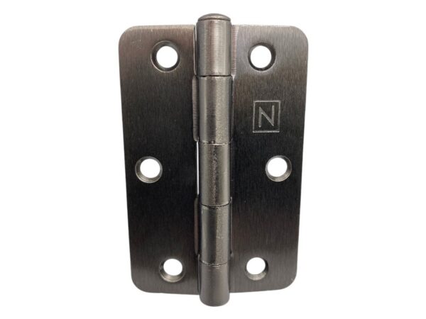 Novas Hinge 89x59mm Loose Pin Graphite Nickel 1/4 Radius w/Screws