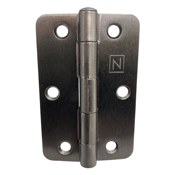 Novas Hinge 89x59mm Loose Pin Graphite Nickel 1/4 Radius w/Screws