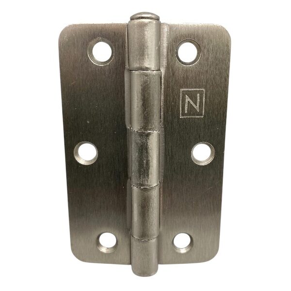 Novas Hinge 89x59mm Loose Pin Satin Nickel 1/4 Radius w/Screws