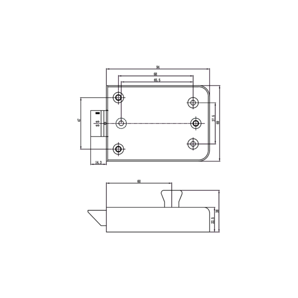 Novas Reversible Rim Nightlatch Without Cylinder - Image 2