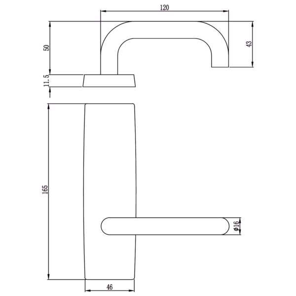 Novas 50 Lever On External Plain R Plate - Image 2
