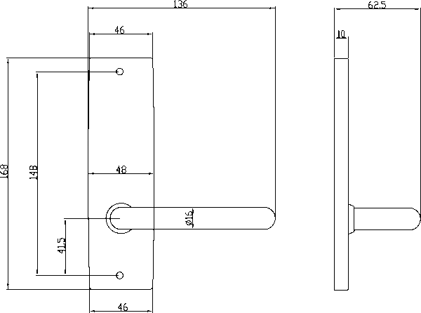 Novas 50 Lever on Internal Plain R Plate - Image 2