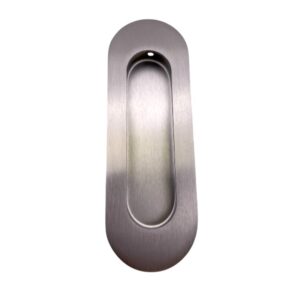 Oval Flush Pull Satin Stainless 120x40mm