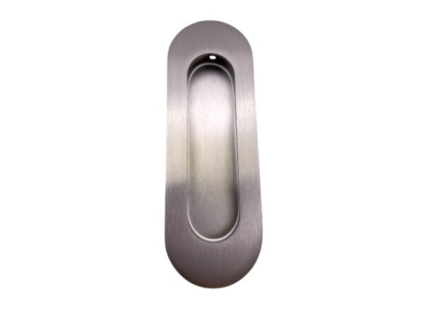 Oval Flush Pull Satin Stainless 120x40mm